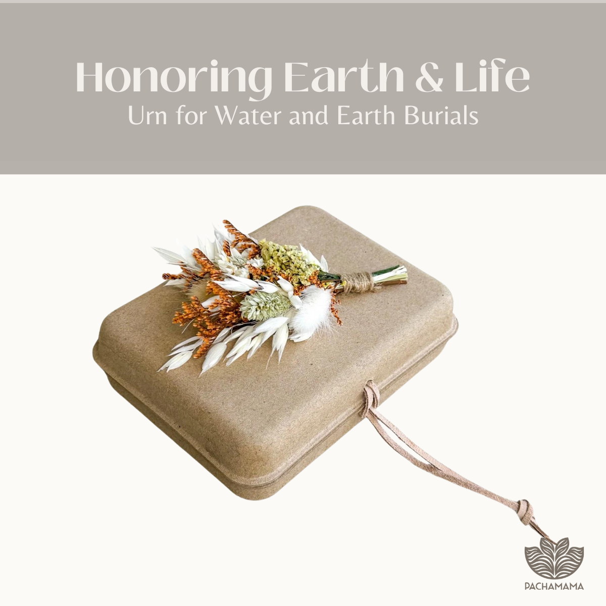 Biodegradable Urn with Assorted Dried Flowers – A Loving Tribute