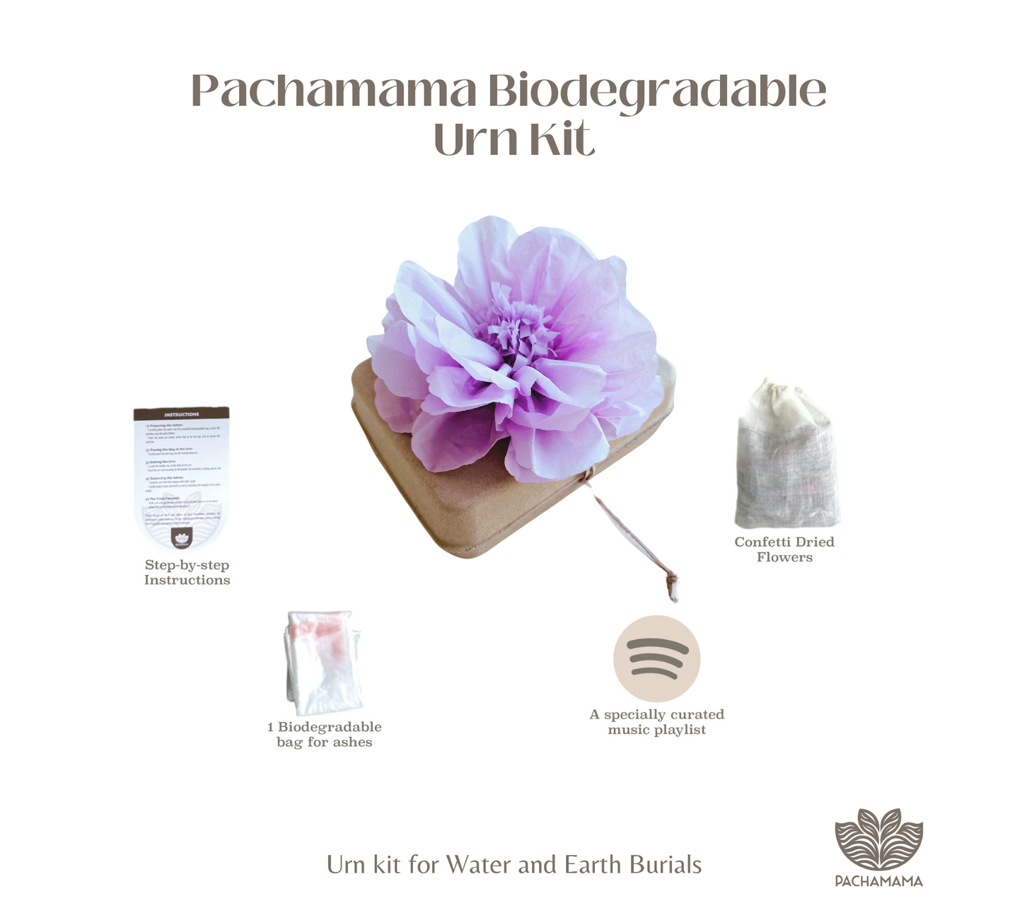 Eco-friendly biodegradable urns for honoring life's journey with love. Supports water/ground burials, embodying sustainability and spiritual connection. Each purchase aids end-of-life care, honoring memories and Earth.