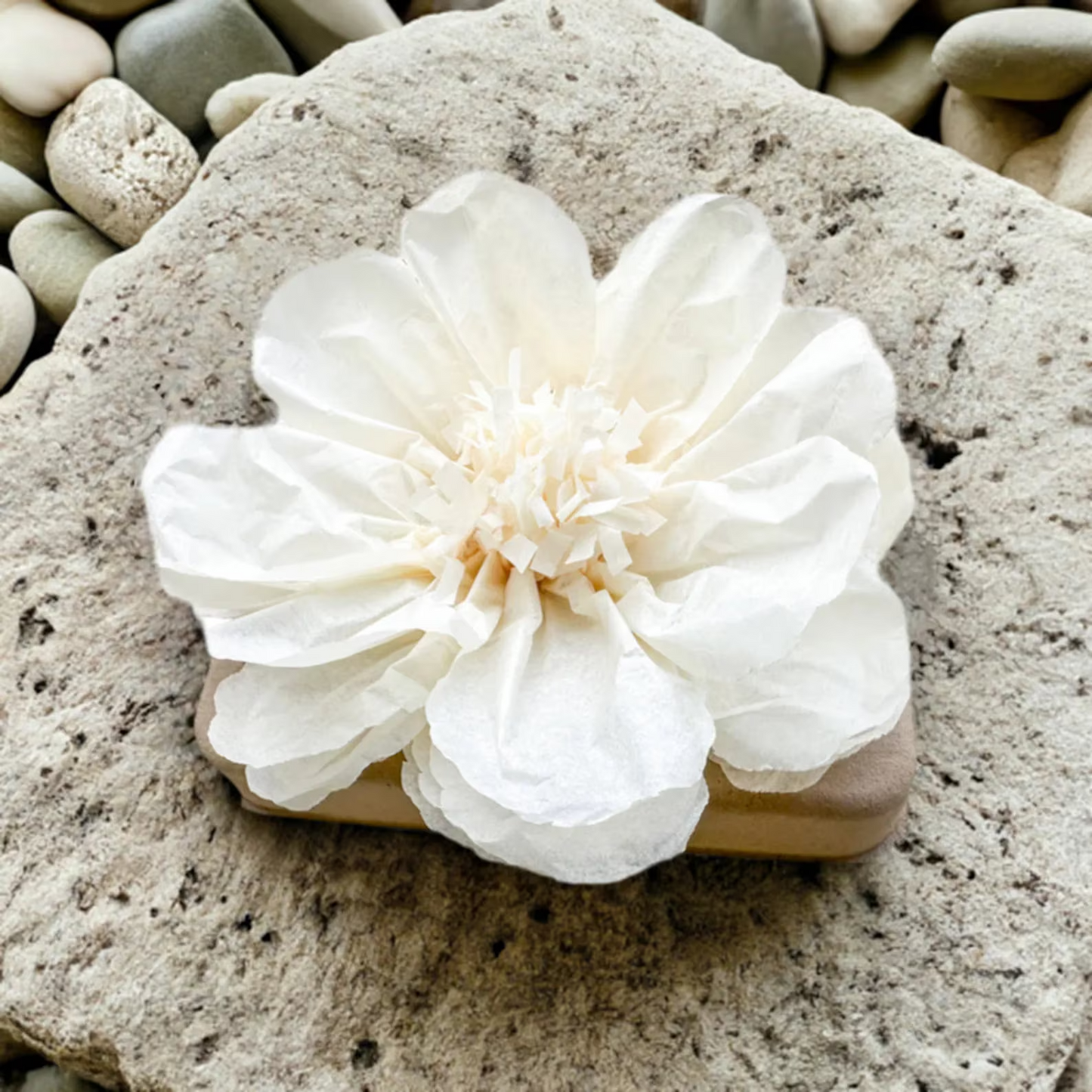 Pachamama Honoring Kit: Biodegradable Urn with Natural Tissue Paper Flower